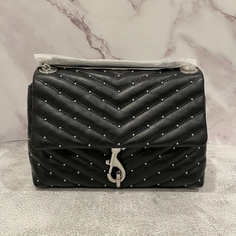NWT - Rebecca Minkoff Edie Studded Crossbody - Black